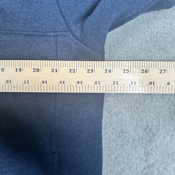 LL Bean Mens Sweater Fleece Pullover Blue 1/4 Snap Slightly Fitted Size XL - Picture 12 of 14